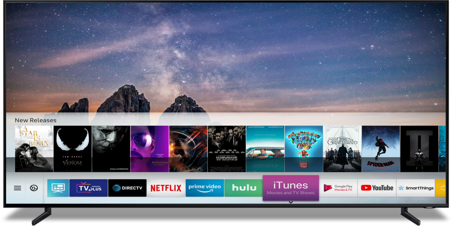Οι smart τηλεοράσεις της Samsung θα προσφέρουν  ταινίες και τηλεοπτικά προγράμματα iTunes και  θα υποστηρίζουν το AirPlay 2 από την άνοιξη του 2019